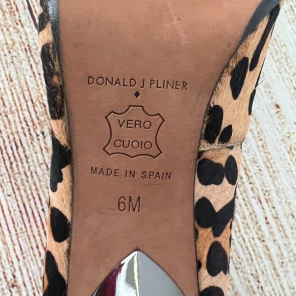 DONALD J PLINER leopard pony haircalf women's sandals heels 6M - Picture 8 of 10